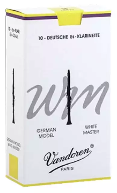 Vandoren Pack 10 White Master WM Es clarinete hojas espesor 3 Eb Reeds