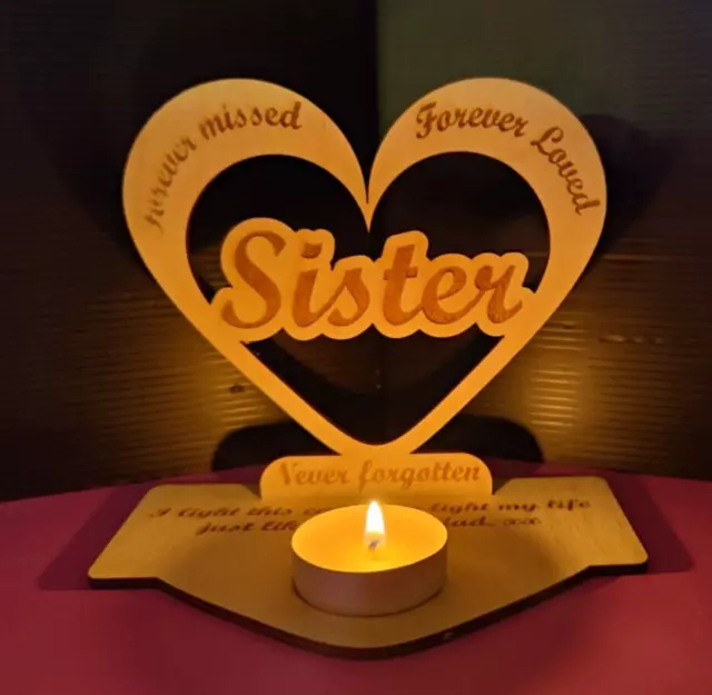Targa commemorativa in memoria amorevole per regalo ricordo sorella