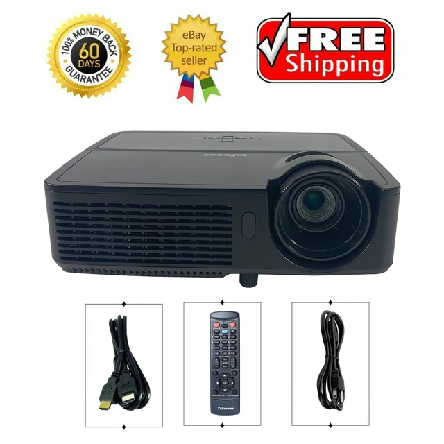 INFOCUS IN126 DLP Projector Portable 3200 Lumens 3D Ready HD 1080p WXGA ...