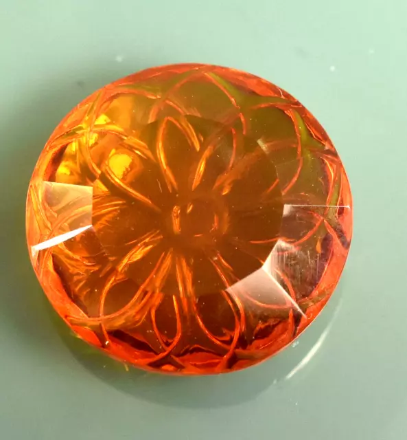 Zafiro naranja natural de Ceilán tallado en forma redonda, piedra preciosa... 3
