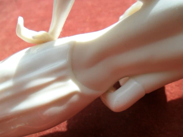 Elegant white porcelain figurine, Gigi, by Belle Epoque, lady with feather fan. 5