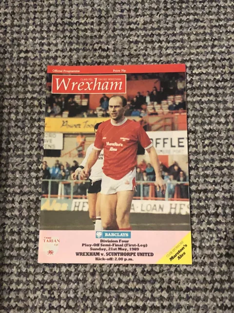 Wrexham v Scunthorpe United - 1988/89 - Division 4 Play Offs - Match Programme