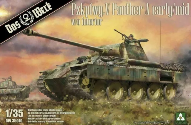 Maquette à l'échelle 1/35 Das Werk Pz.Kpfw.V Panther Ausf. Un char moyen...
