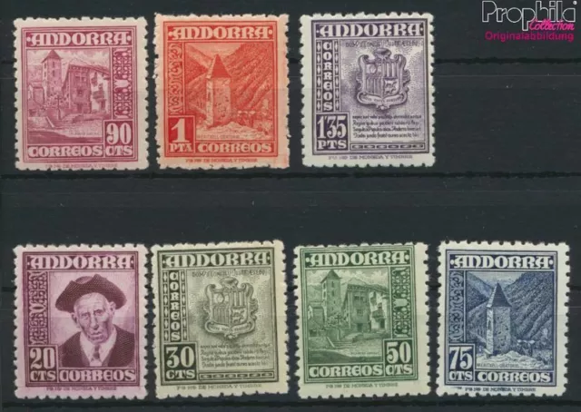 Briefmarken Andorra - Spanische Post 1948 Mi 44-50 (kompl.Ausg.) Jahrgang (94758