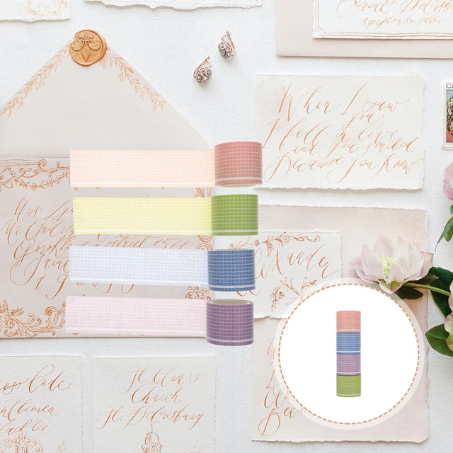 4pcs dekorative Washi -Tapes Klebebänder Washi Diy Planer Scrapbook Bapes