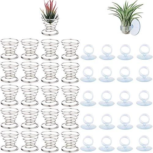 40 Pack Air Plant Stand Holder Tillandsia Airplant Container with Suction Cup...