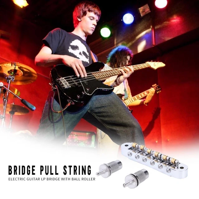 Tune-O-Matic LP EPI Electric Guitar Bridge Roller Saddle Accessory (Silver)
