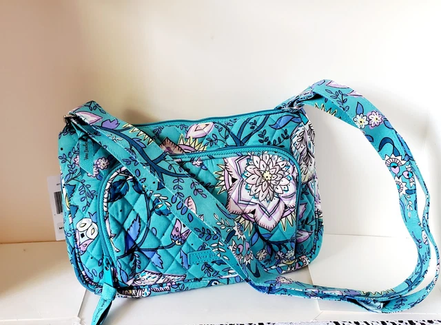 New Vera Bradley PEACOCK GARDEN * RFID * Little HIPSTER crossbody bag