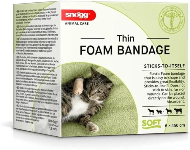 Snögg Animal Soft, grün, haftender Schaumstoffverband  für Pferde + Hunde
