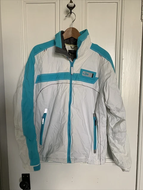 Gill Spinnaker Womens White Comfy Padded Waterproof Sailing Sports Jacket Sz 16