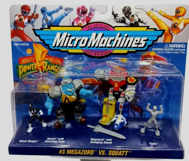 Mighty Morphin Power Rangers Micro Machines Galoob 1994 Megazord Vs Squat Set