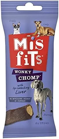 Misfits Wonky Chomp Dog Treats 170 g Pack of 12