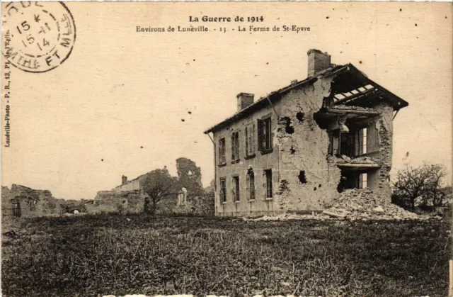 CPA AK Militaire La Ferme de St-Epvre Ruines Environs de Luneville (697325)