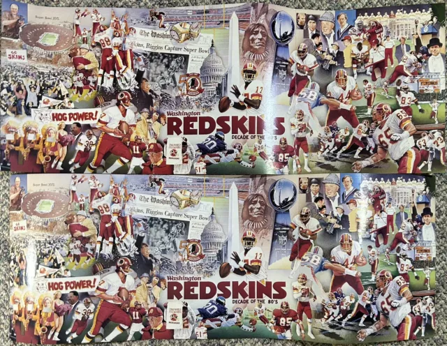 Vintage Washington REDSKINS RFK Stadium giveaway Two POSTERs Decade of the 80's