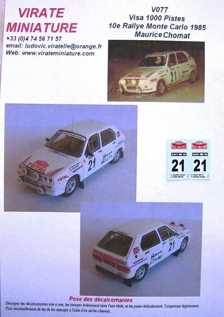 Miniature Renault 8 Gordini 1/43 - Rallye Monte Carlo 1970 N°15 - Swanepoel - Virate
