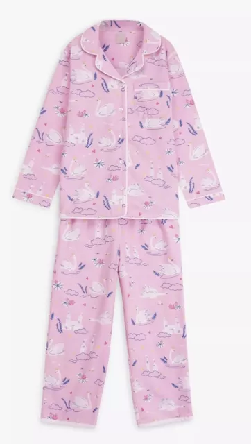 John Lewis Girls Magical Swan Print Pyjamas Age 10 Years *BNWT*