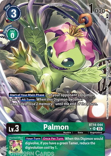 BT14-044 Palmon :: Super Rare Alternative Art Digimon Card :: BT14: Blast Ace ::