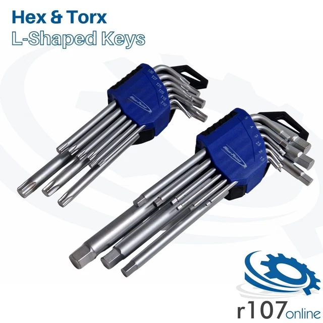 BLUE POINT 9PC Hex Allen Key Set & 9pc Torx Key Set As sold by Snap