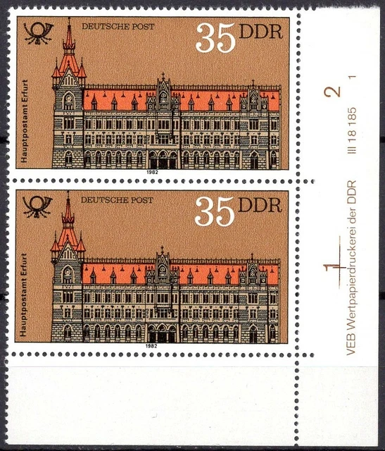 DDR 1982 Mi.Nr. 2675 ** postfrisch Eckrand mit DV Druckvermerk FN 1