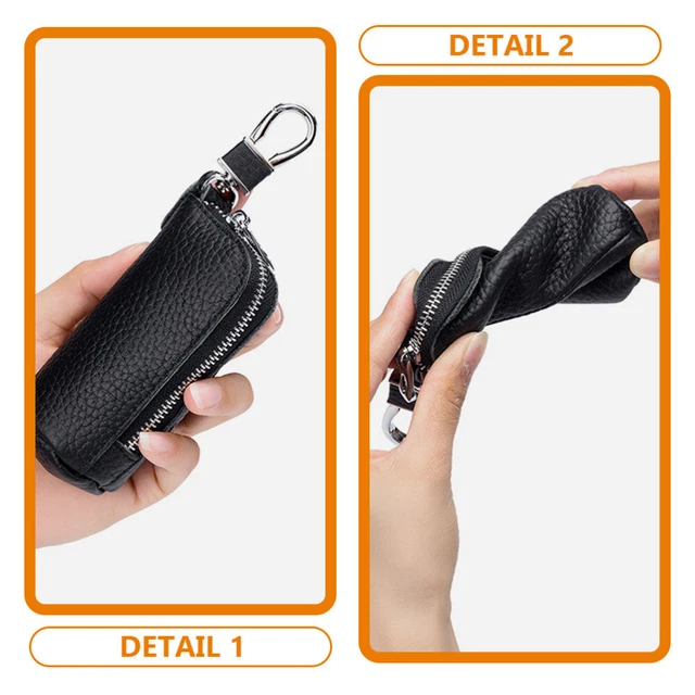 Portachiavi In Pelle Per Auto - Set Da 2, Elegante, Uomo E Donna, Con Logo Auto