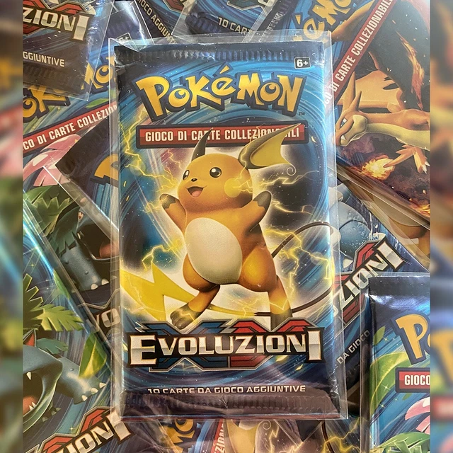 Pokemon XY Evolutions Card Bags ITA SEALED Semi Vintage Raichu Lot psa ex