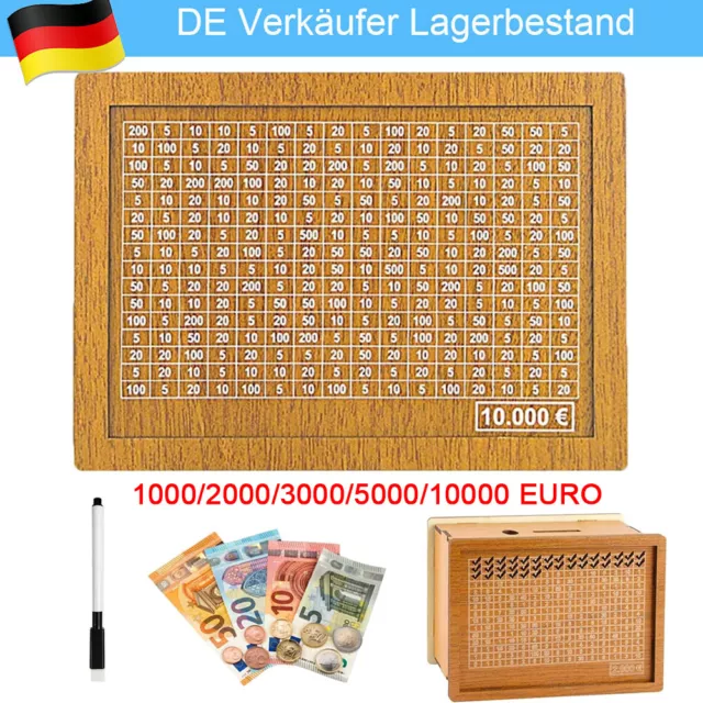 1000-10000€  Holz Sparschwein Spardose Sparbüchse Moneybox Sparbox Geschenk NEU