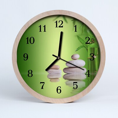 Bamboo Tulup Horloge murale en bois 20fi cm horloge en bois Bamboo Bamboo 