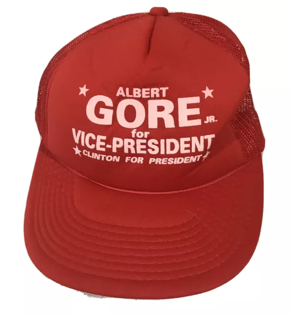 Al Gore Vice President Vintage Hat Trucker Cap Snapback Clinton 1992 90s