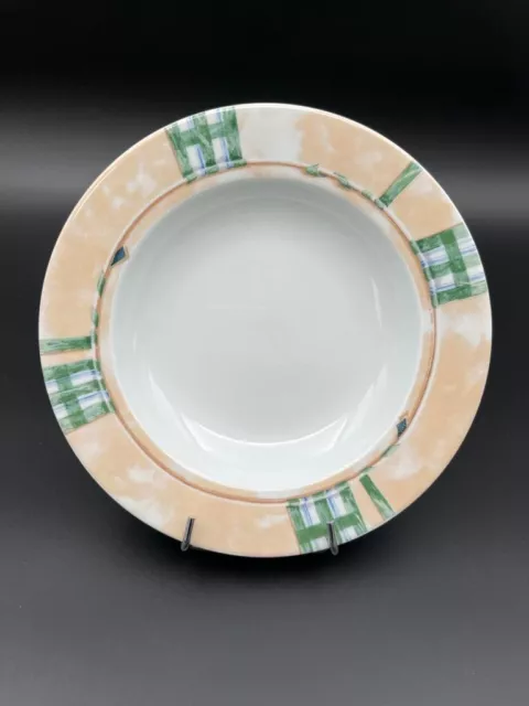 6 ASSIETTES CREUSES EN PORCELAINE LIMOGES - PHILIPPE DESHOULIERES Modèle RUBAN 3