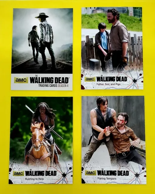 2016 Cryptozoic The Walking Dead Season 4 Part 1 Black Foil Parallel You Pick !!