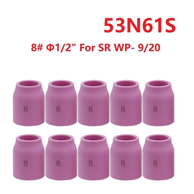 Ceramic Gas Lens Cup 53N61S #8 1/2  Torche De Soudage TIG WP-9/20 WP-17/18/26