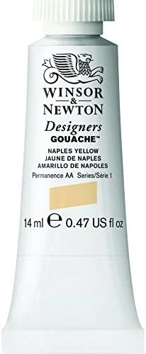 Gouache diseñador Winsor and Newton 14 ml amarillo Nápoles, serie 1
