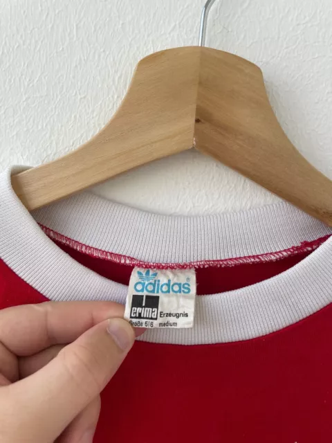 Camiseta De Fútbol En Casa Wisla Krakow De Colección De Los Años 80 Adidas Erima Roja 3