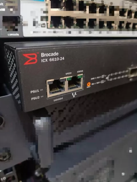 Brocade ICX 6610-24 24 Port Stacking Switch 24x 1GbE RJ45 & 8x 1GbE SFP & 4x 40G