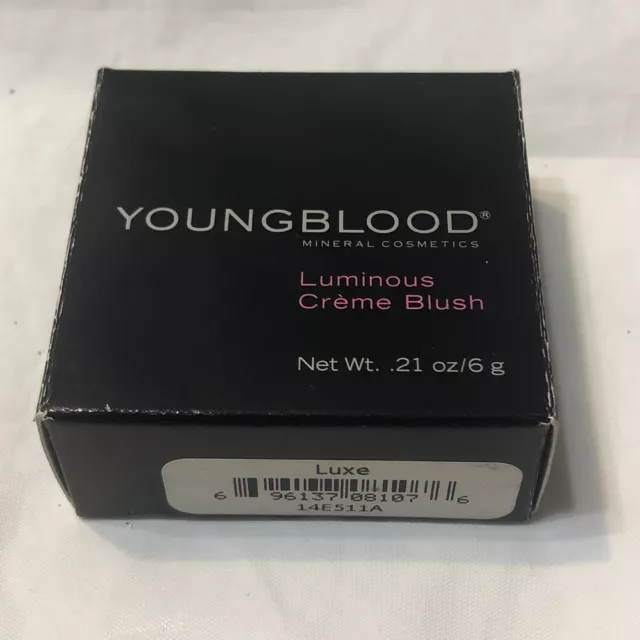 Rubor crema luminoso - Lujo Youngblood para mujeres - 0,21 oz rubor al ras mejillas color