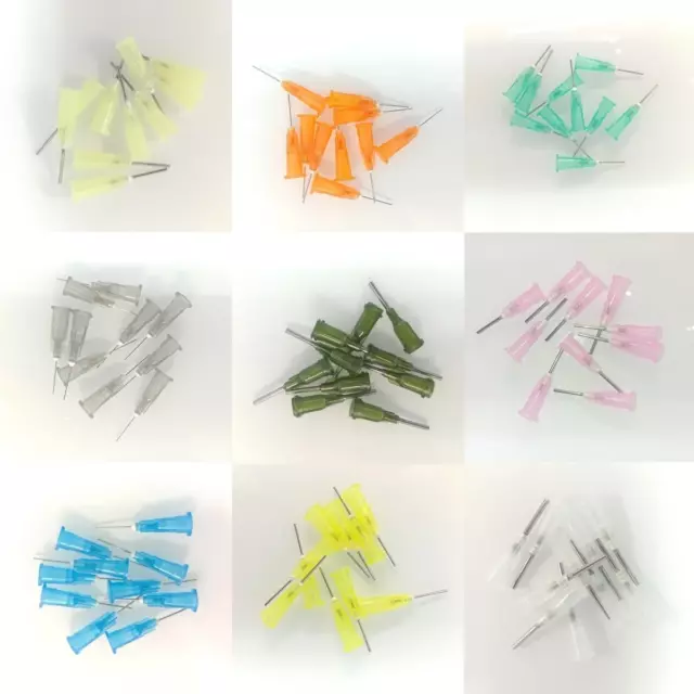 100x 14G 15G 16G 18G 19G 20G 21G 23G 25G 27G Dispensing Needle Tips S/S Glue Dis