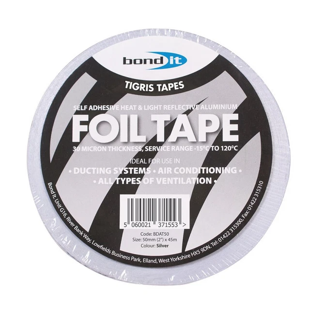 48mm x 45m Bond It Aluminiumfolie Band Handel Pack Box mit 24 Rollen
