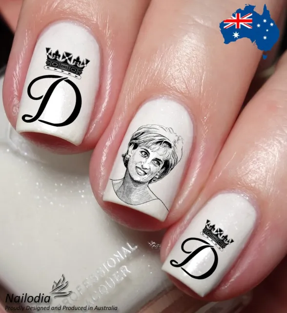 Lady Diana Princess of Wales Nail Art Decal Sticker