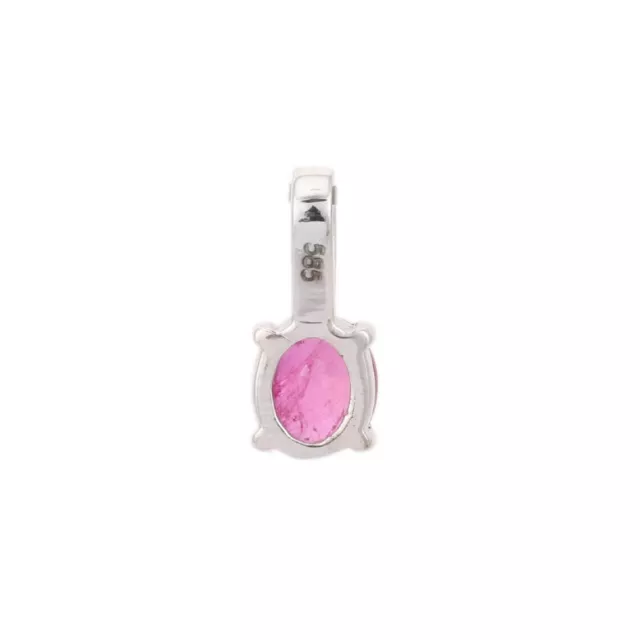 Anniversaire Cadeau pour Elle Naturel Pierre Précieuse Rubis Pendentif 14k Or