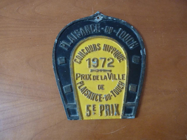 CHEVAUX PLAQUE CONCOURS HIPPIQUE touristes Lyonnais 5er Prix NEYRON 1972