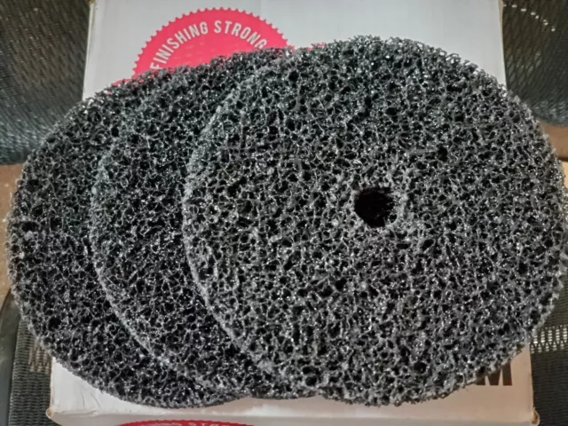 (3) 3M Scotch Brite 7” Clean Strip Paint Rust Removal Disc Wheel Extra Coarse