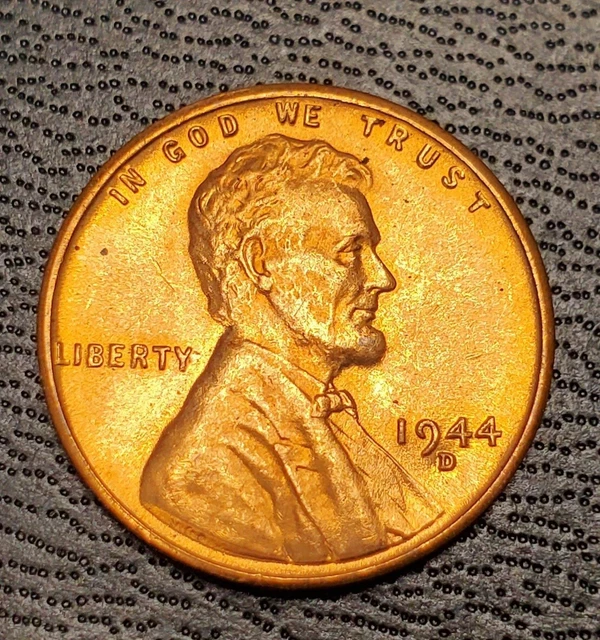 1944 D Lincoln Wheat Cent Penny Bu Uncirculated Red Us Mint Coin Denver