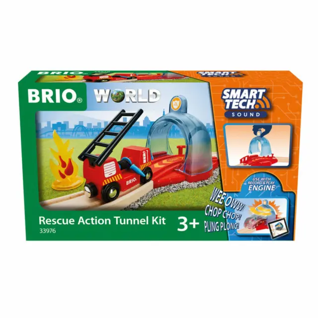 BRIO World Smart Tech Sound Feuerwehreinsatz Holzeisenbahn Eisenbahn Zubehör