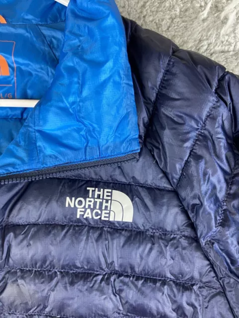 THE NORTH FACE 800 Pro Puffer Jacket Mens Large Black Blue Insulated ...