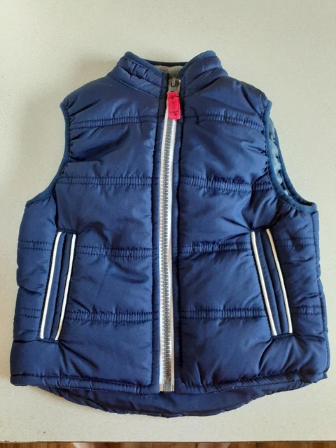 CARTERS Navy Blue Zip Up Puffer Vest | Size 12 months