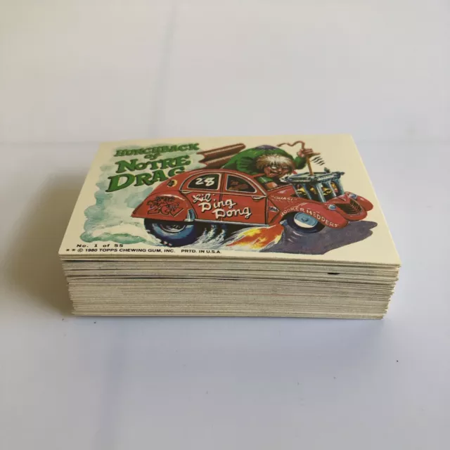 1980 Vintage Topps Weird Wheels Complete Set 55 Unused Sticker Cards