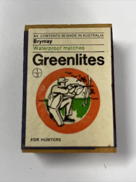 Brymay Greenlites Waterproof Matches for Hunters Plywood Matchbox
