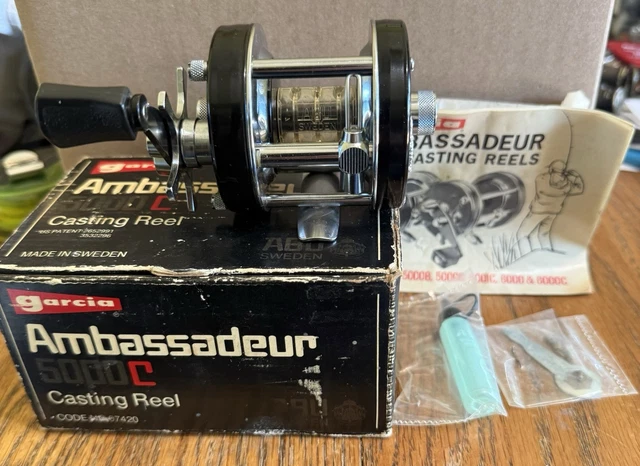 abu garcia ambassadeur 5000c black Casting Reel For Sale 350g Gear ratio Abu Garcia 23 Ambassadeur 4500