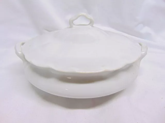 O.P.CO. Syracuse China Embossed Flowers Covered Vegetable Serving Dish-Bowl