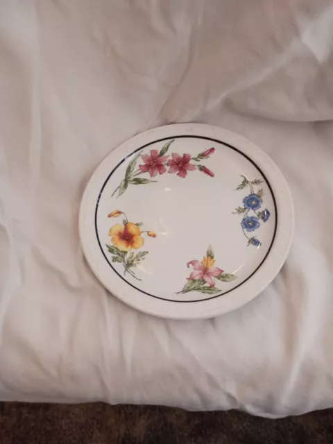 Southern Pacific RR Bread Or Salad Plate Prarie and Mountain Flowers